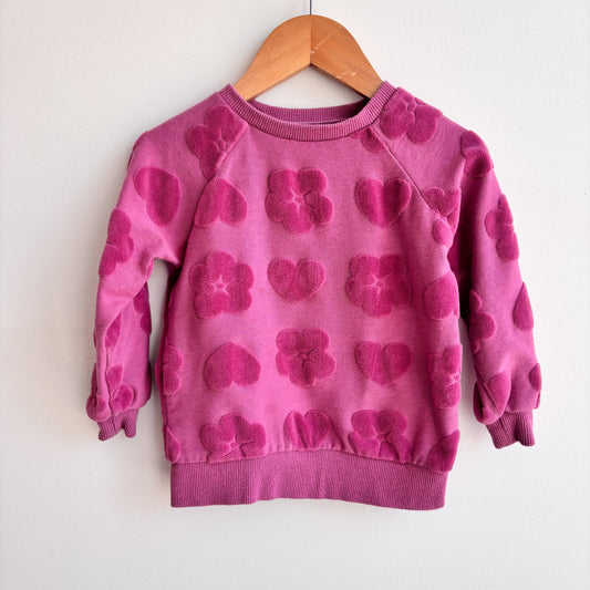 Pink Long Sleeve Shirt w/ Fuzzy Pattern  (2T)