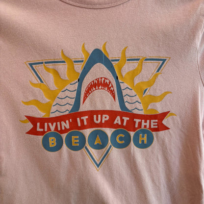 Peach Shark Tee (9-10Y)