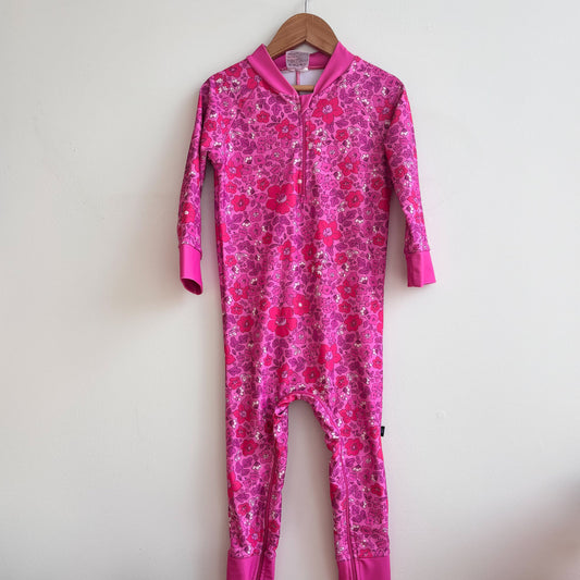 Pink Floral Sun Suit (3T)