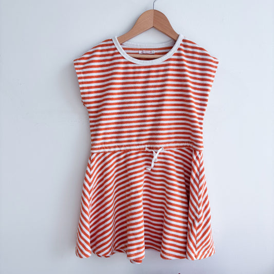 Orange Striped Terry Dress (6Y)