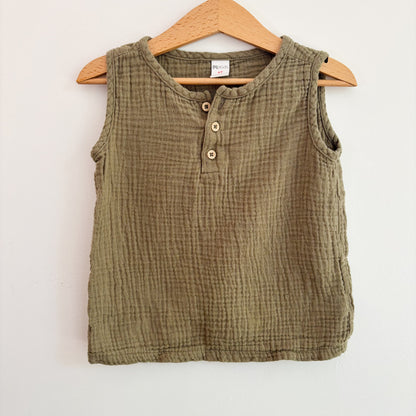 Green Gauze Tank Top (4T)
