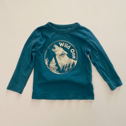 Green Wolf Long Sleeve Shirt (2T)