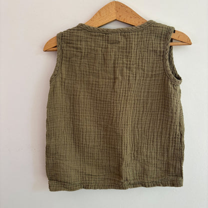 Green Gauze Tank Top (4T)