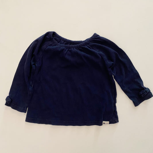 Navy Shirt with Bow Detail (12-18M)