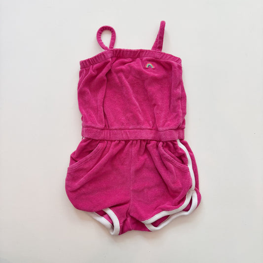 Pink Terry Romper (2T)