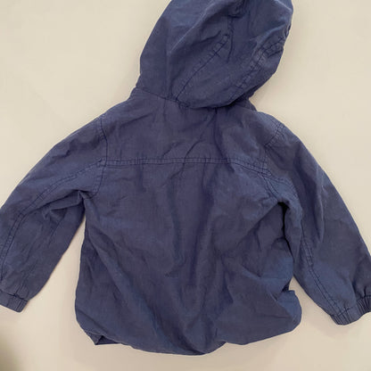 Blue Hooded Fall Jacket (3T)