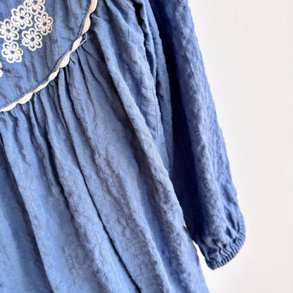 Blue Embroidered Dress (4Y)