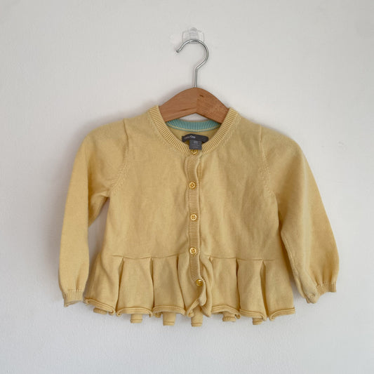 Yellow Ruffled Cardigan