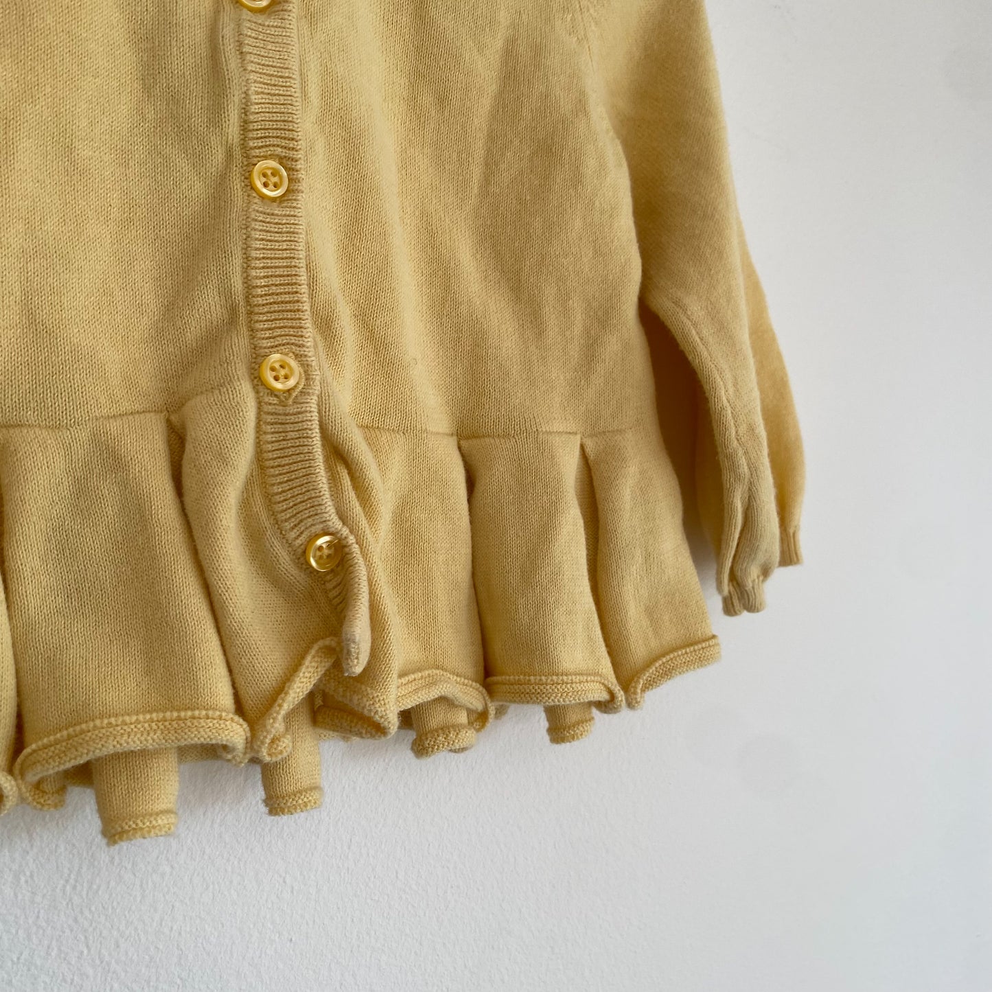 Yellow Ruffled Cardigan