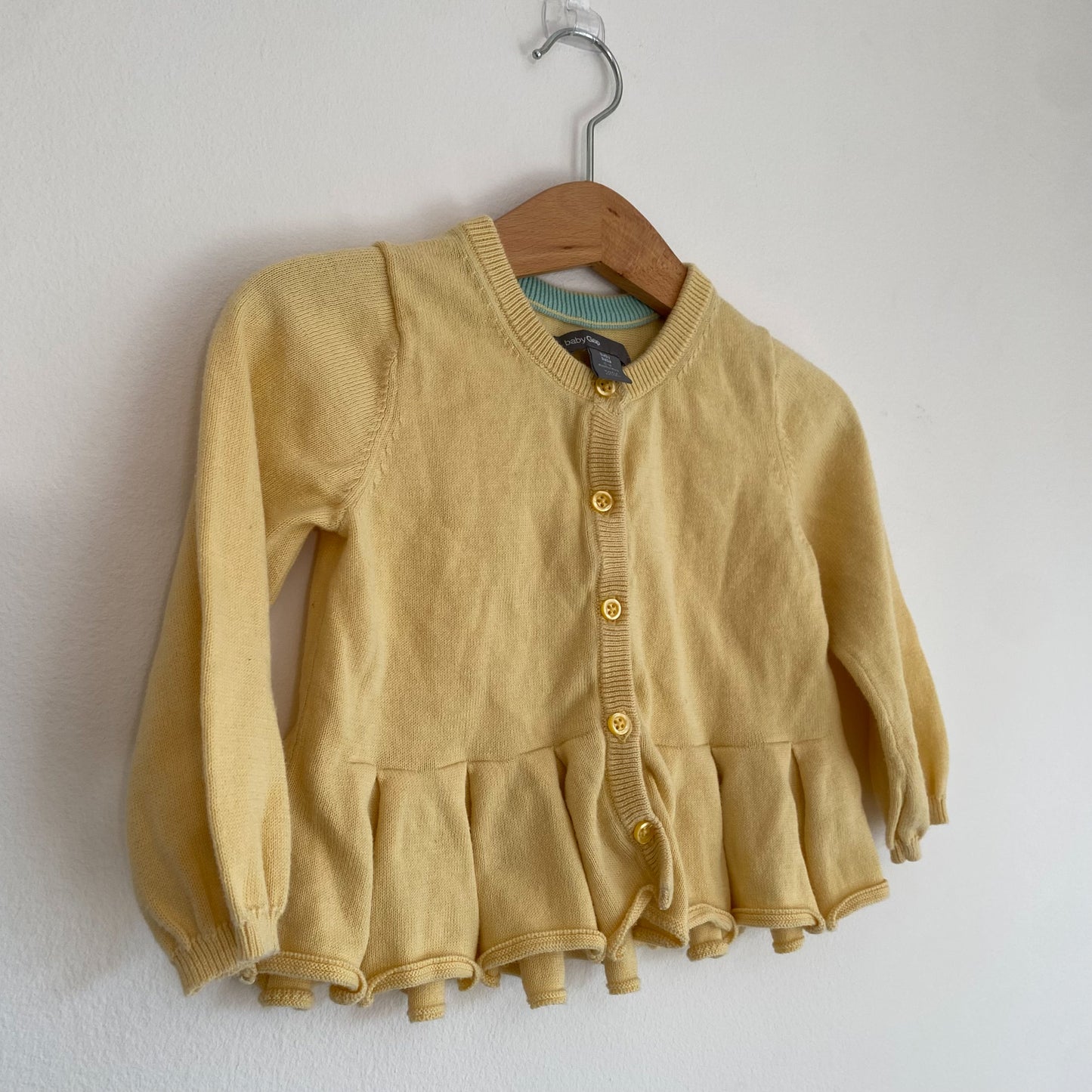 Yellow Ruffled Cardigan