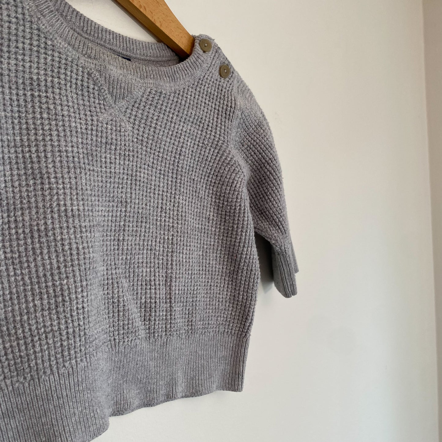 Grey Waffle Sweater