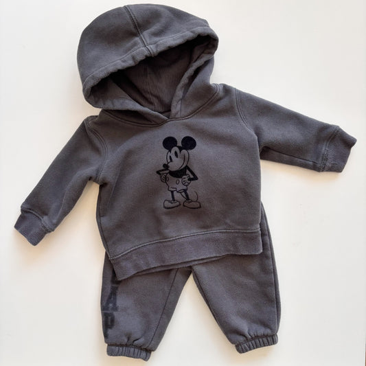 Grey Mouse Character Sweat Set (3-6M)