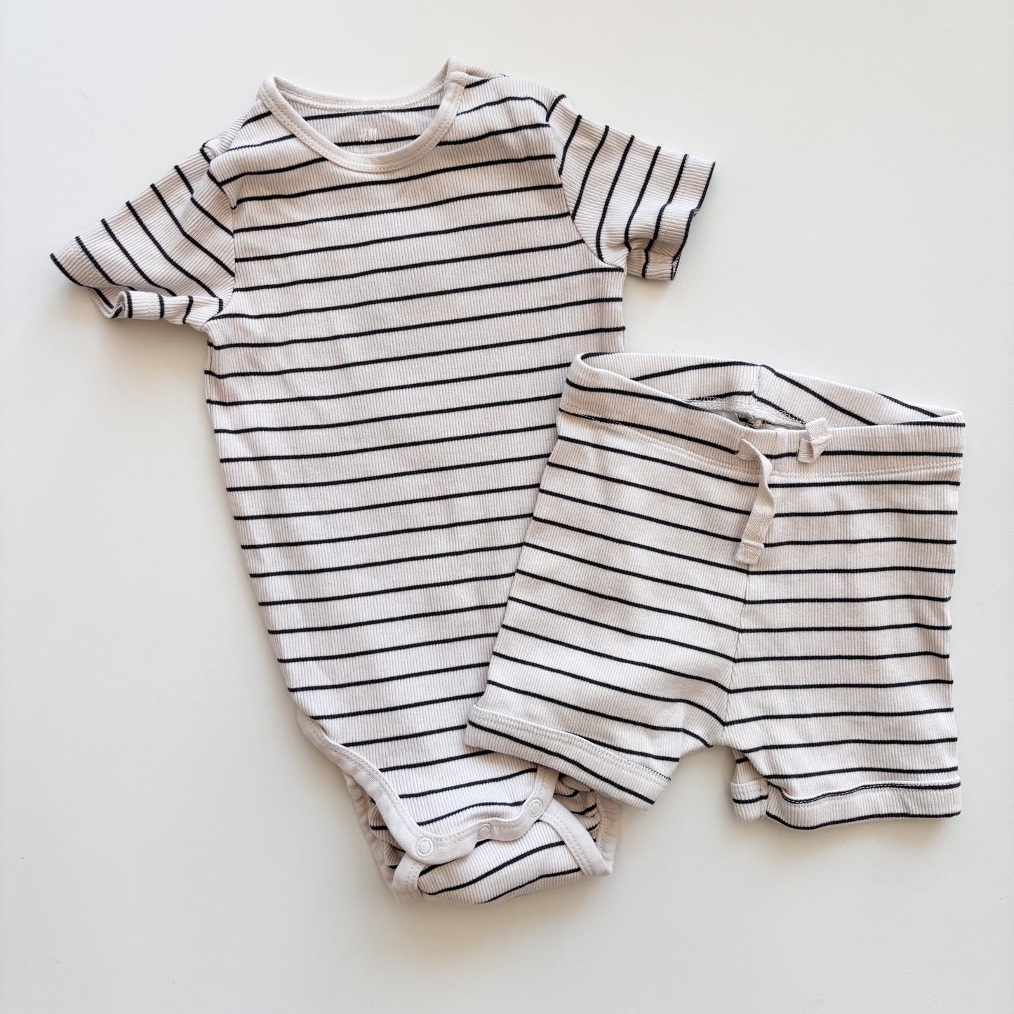 Ribbed Striped Short Set (6-12M)