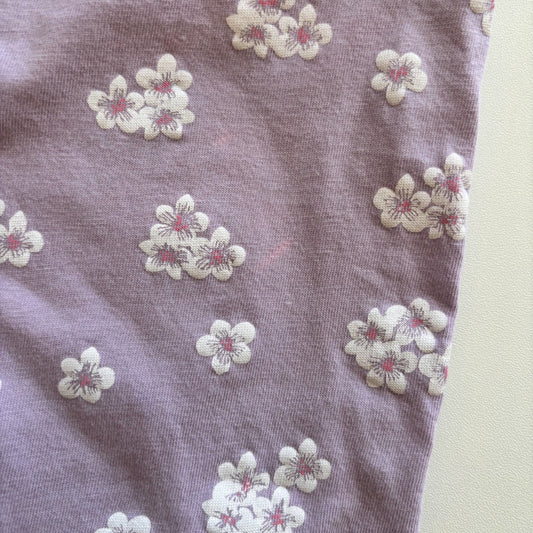 Purple Floral Snap Romper  (4-6M)