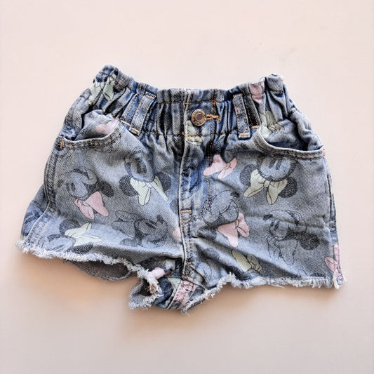 Mouse Character Paperbag Waist Shorts  (3Y)