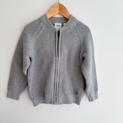 Grey Zip Sweater (3-4Y)
