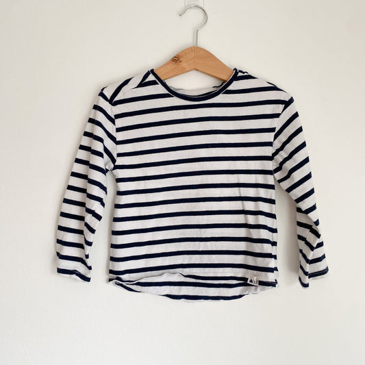 Navy + White Striped Shirt