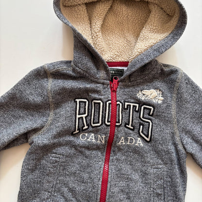Grey Red-Zip Hoodie (4T)