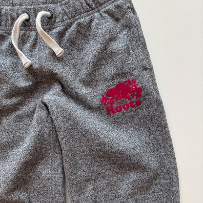 Grey Sweatpants with Pink Logo + Wording (10Y)