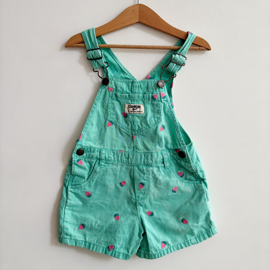 Embroidered Strawberry Shortalls (3T)