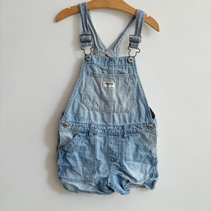 Distressed Striped Shortalls (4T)