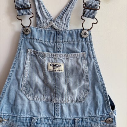 Distressed Striped Shortalls (4T)