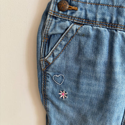 Floral Embroidered Overalls (18M)