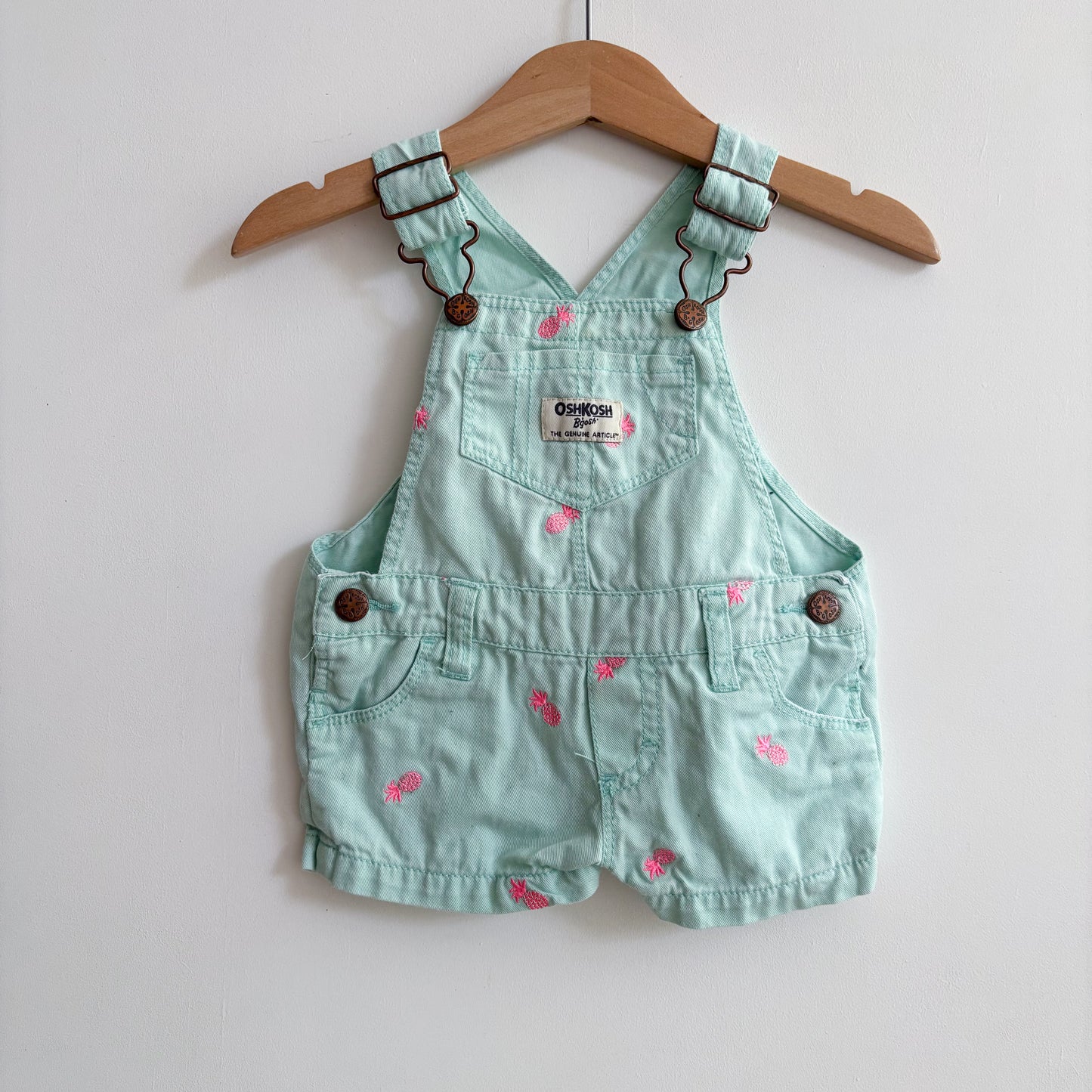Mint Pineapple Shortalls (3-6M)