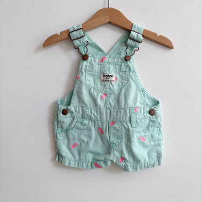 Mint Pineapple Shortalls (3-6M)