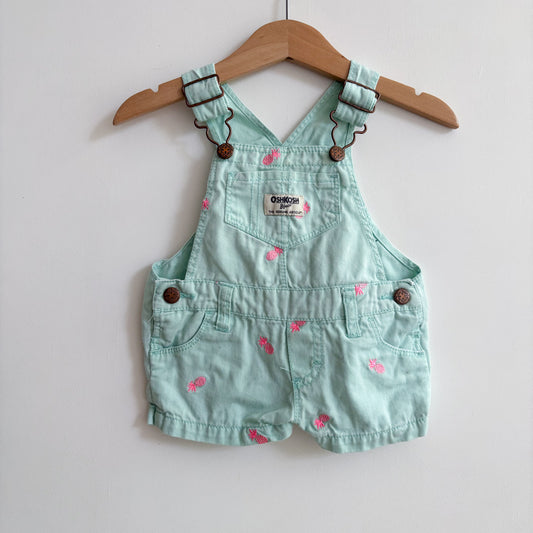 Mint Pineapple Shortalls (3-6M)