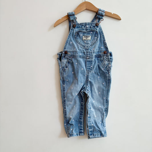 Heart Print Overalls (12M)