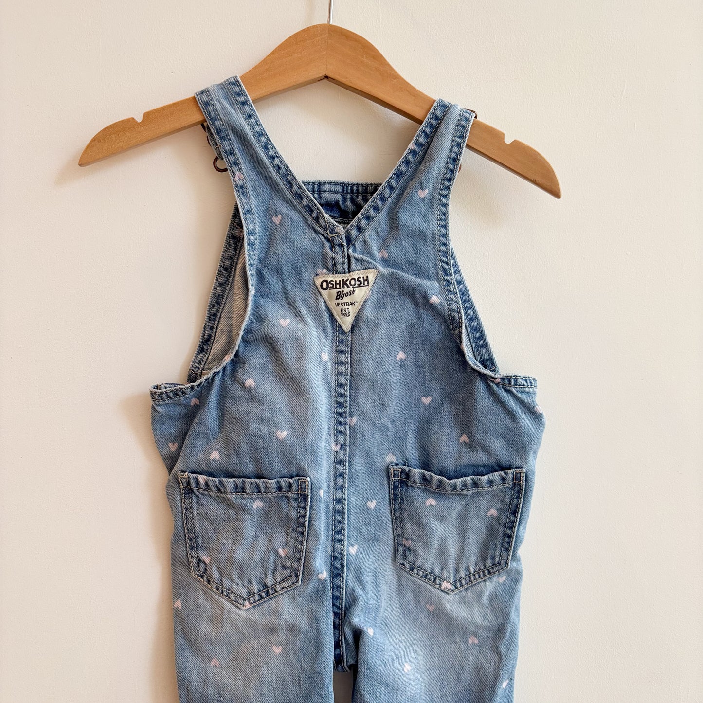 Heart Print Overalls (12M)