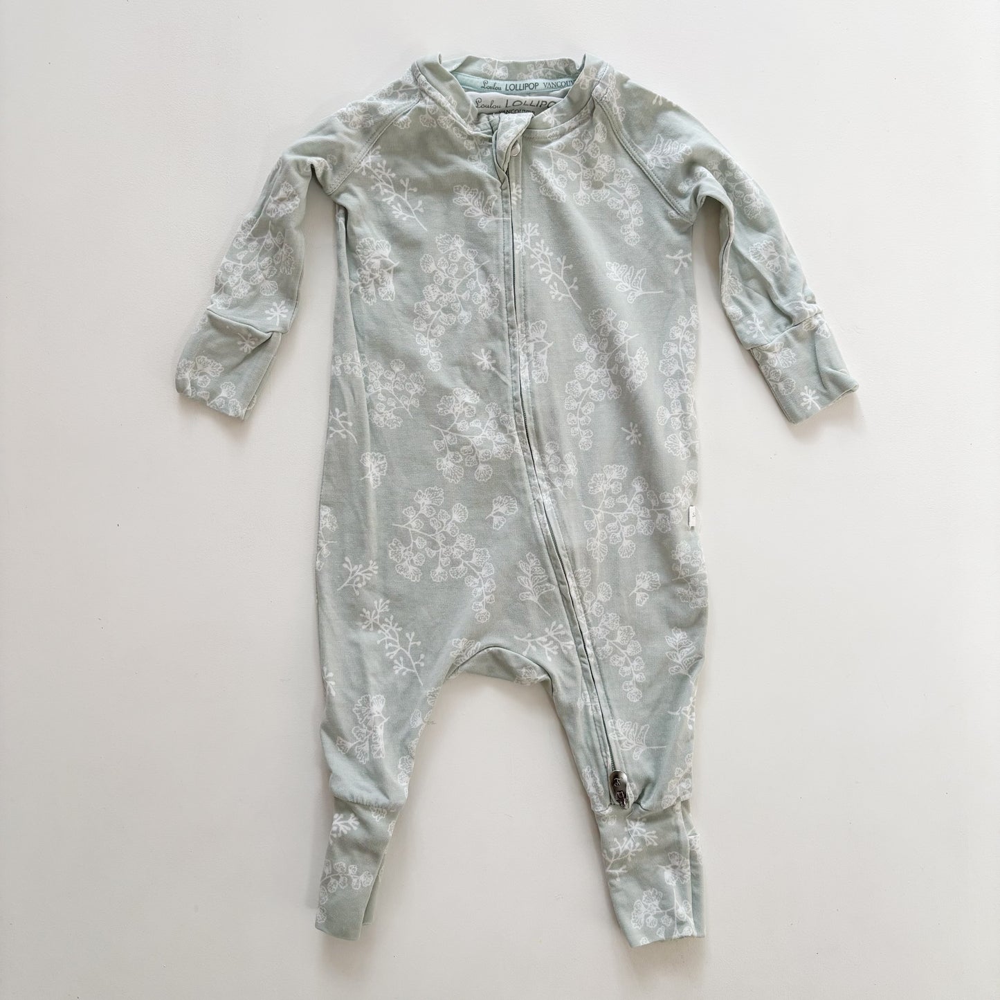 Mint Floral Sleeper (0-3M)