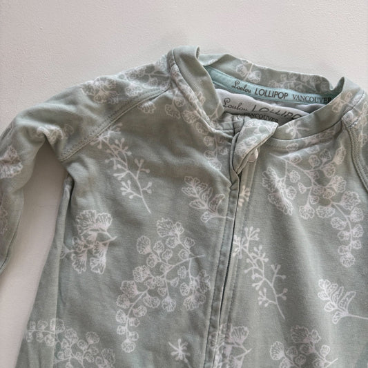 Mint Floral Sleeper (0-3M)