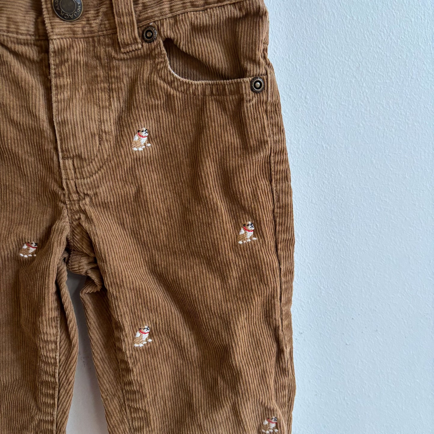 Embroidered Bulldog Cords (4T)