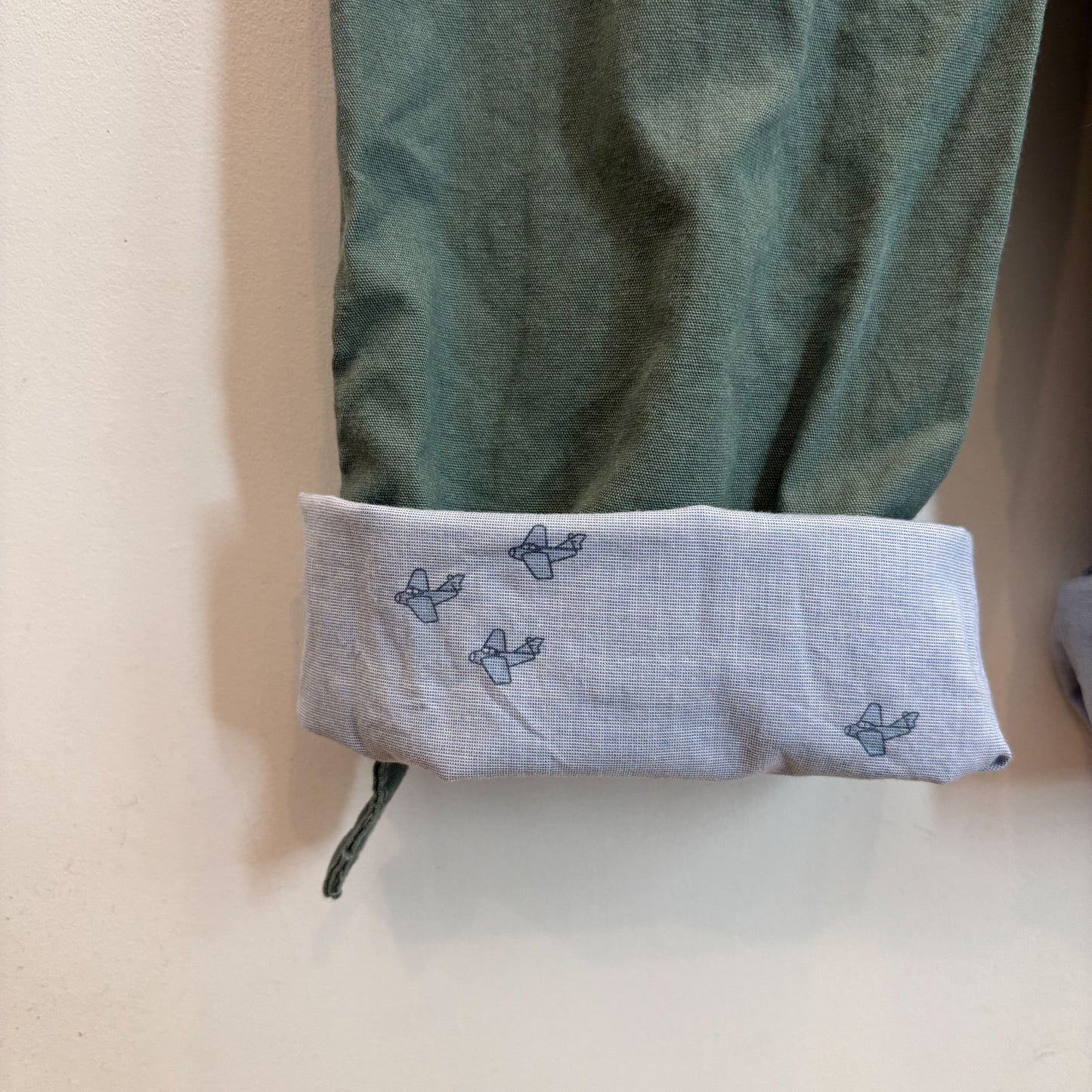 Airplane Lined Green Overalls (2T)