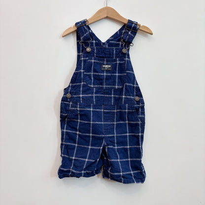 Navy Plaid Shortalls (4T)