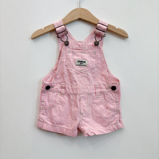 Pink Striped Shortalls (18M)