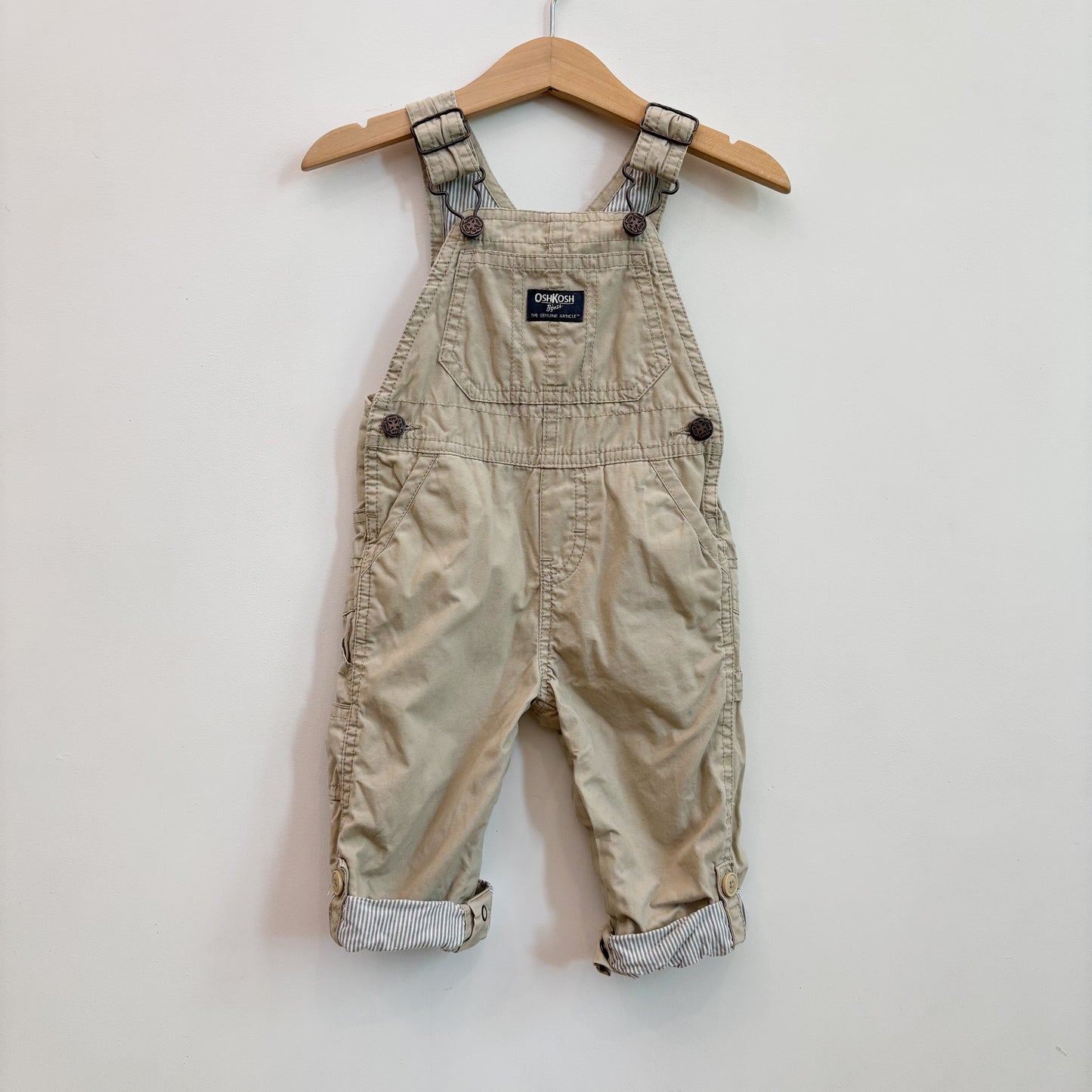 Striped Strap Overalls (9-12M)