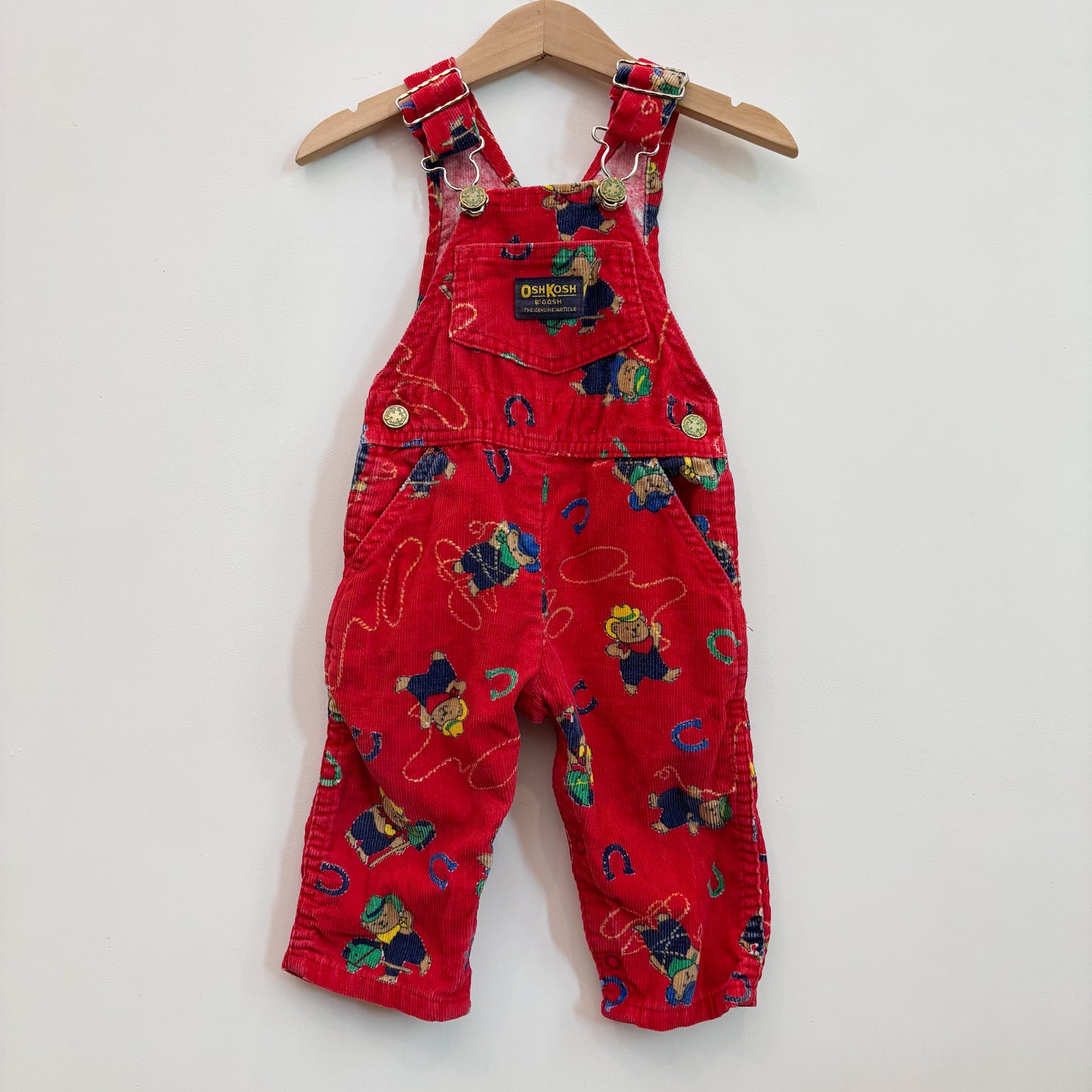Vintage Cowboy Corduroy Overalls (12M)