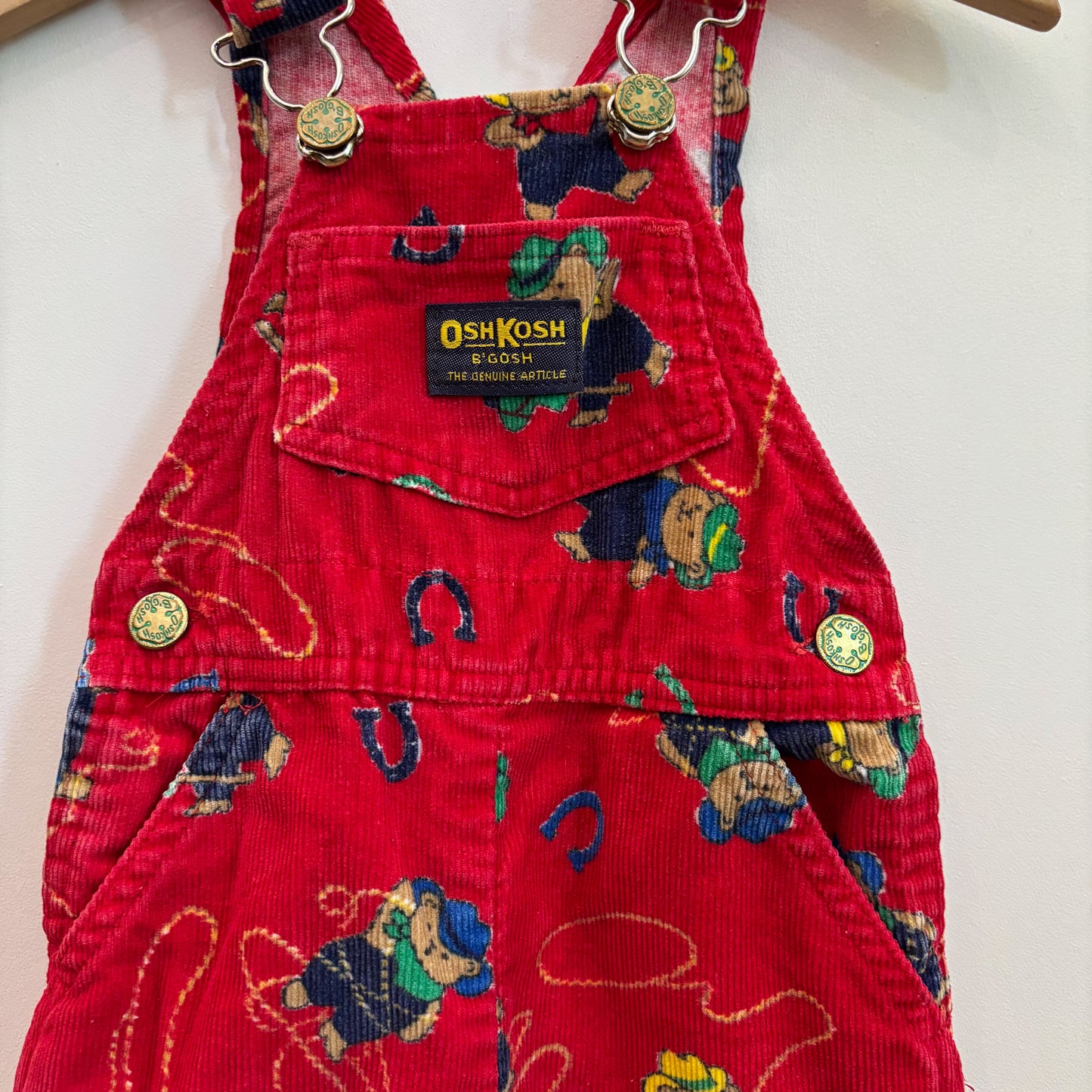 Vintage Cowboy Corduroy Overalls (12M)
