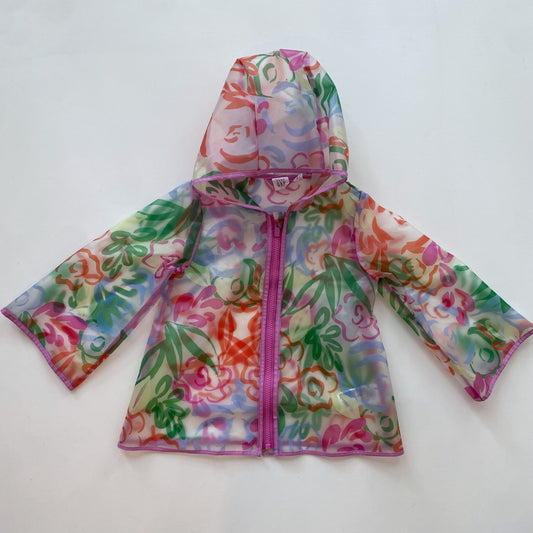 Translucent Floral Raincoat (3T)