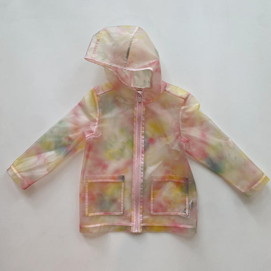 Pink + Yellow Translucent Raincoat (4T)