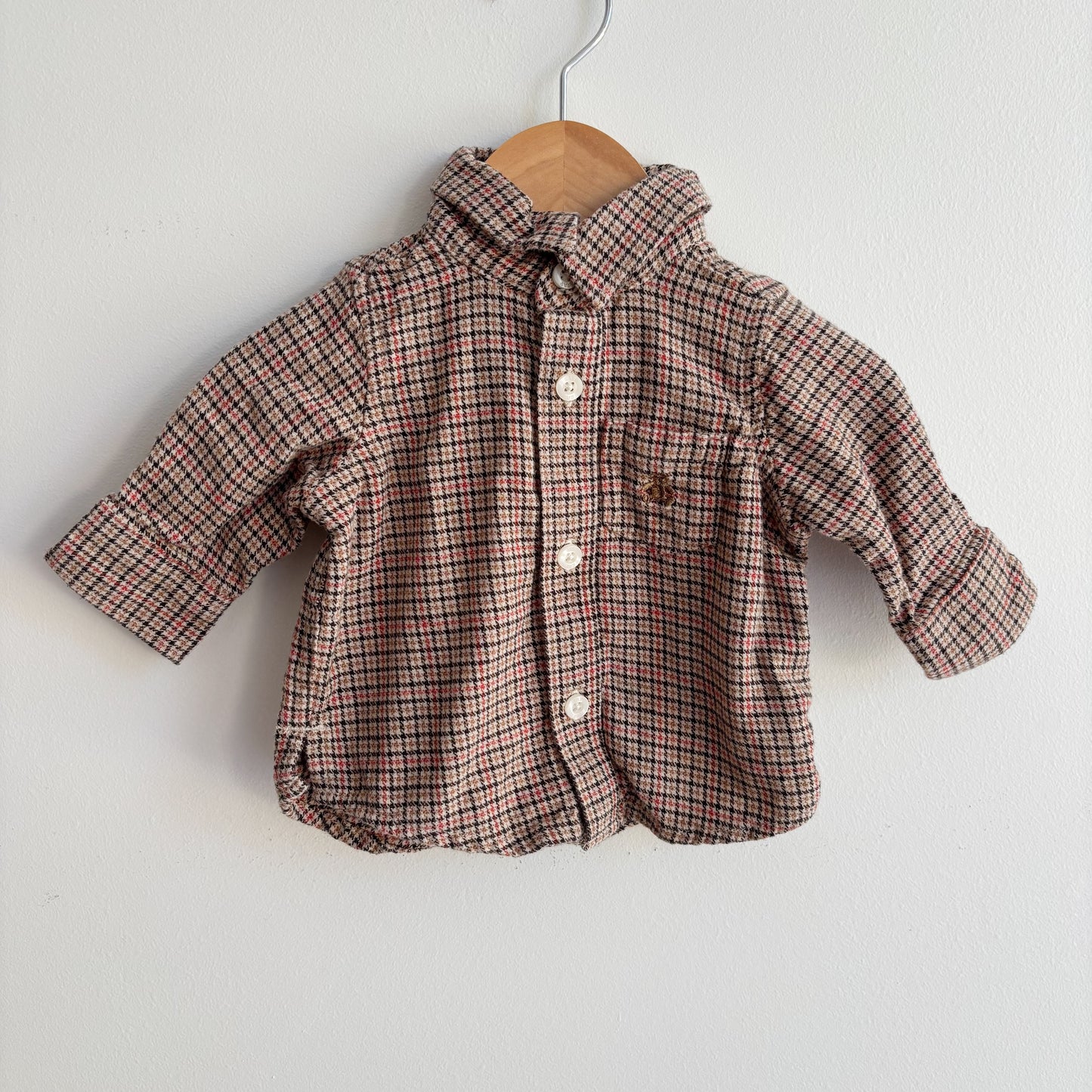 Flannel Button-Up Shirt (0-3M)