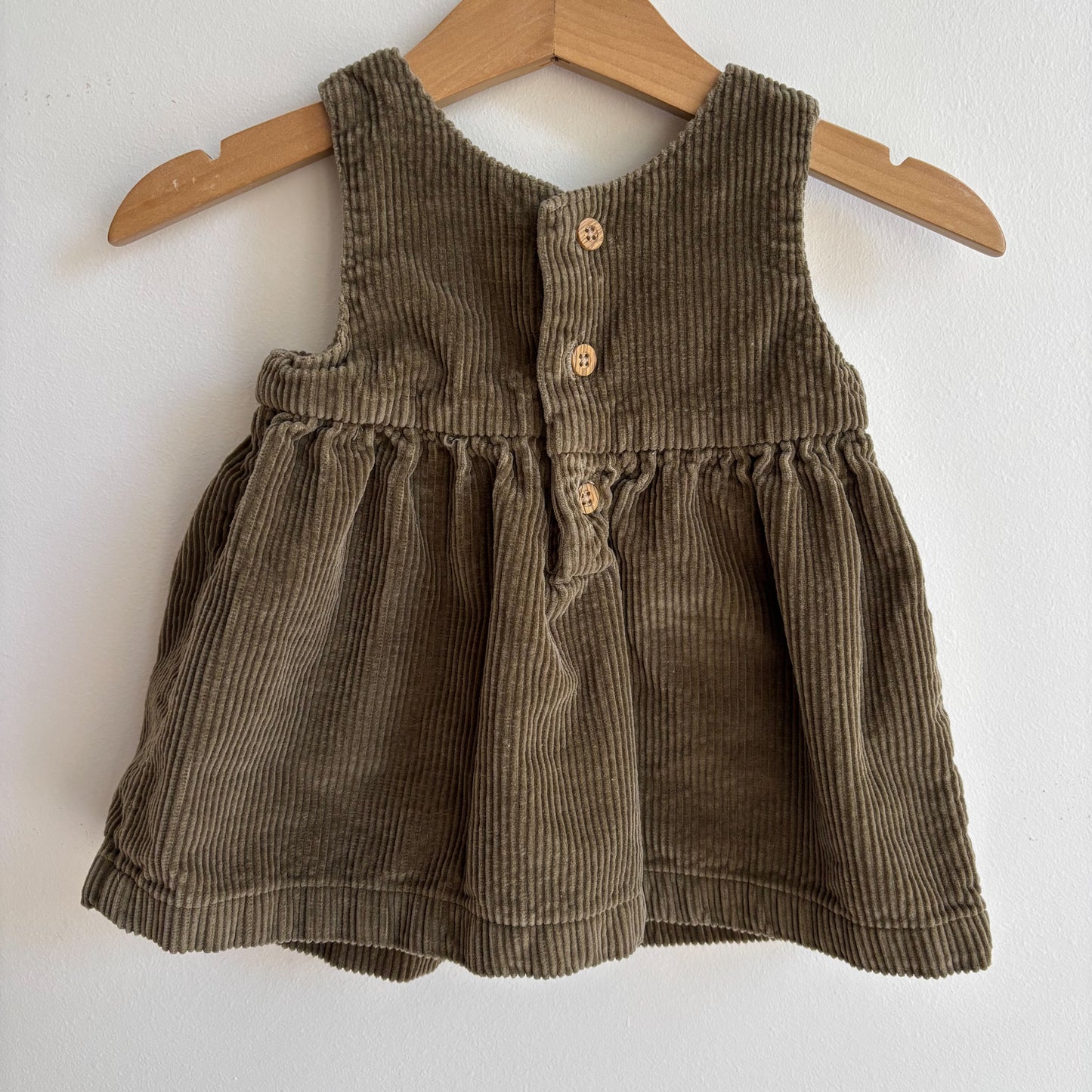 Green Organic Corduroy Jumper (0-3M)