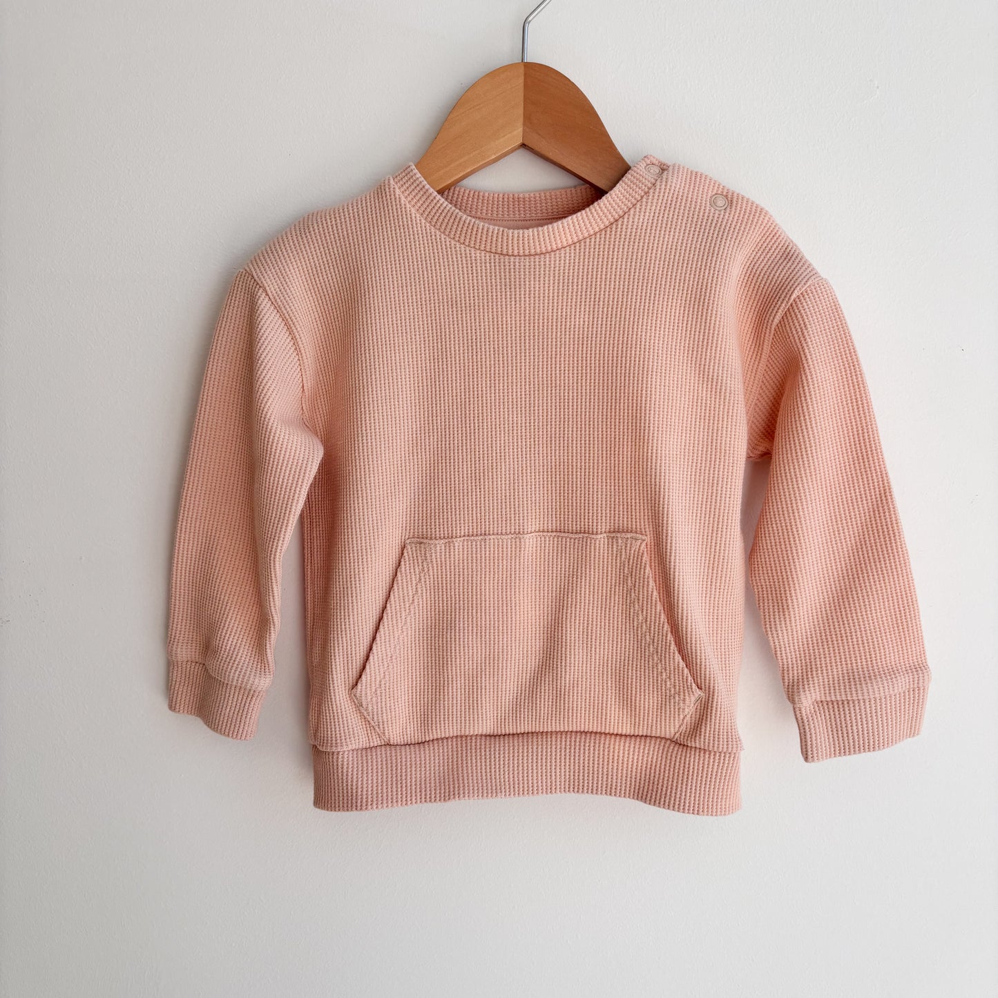 Peach Waffle Shirt (12-18M)