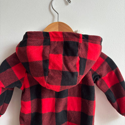 Fleece Hooded Romper (3-6M)