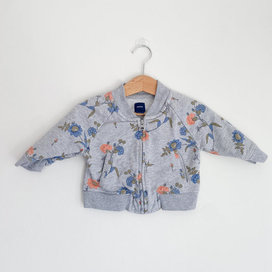 Floral Zip Sweatshirt (3-6M)