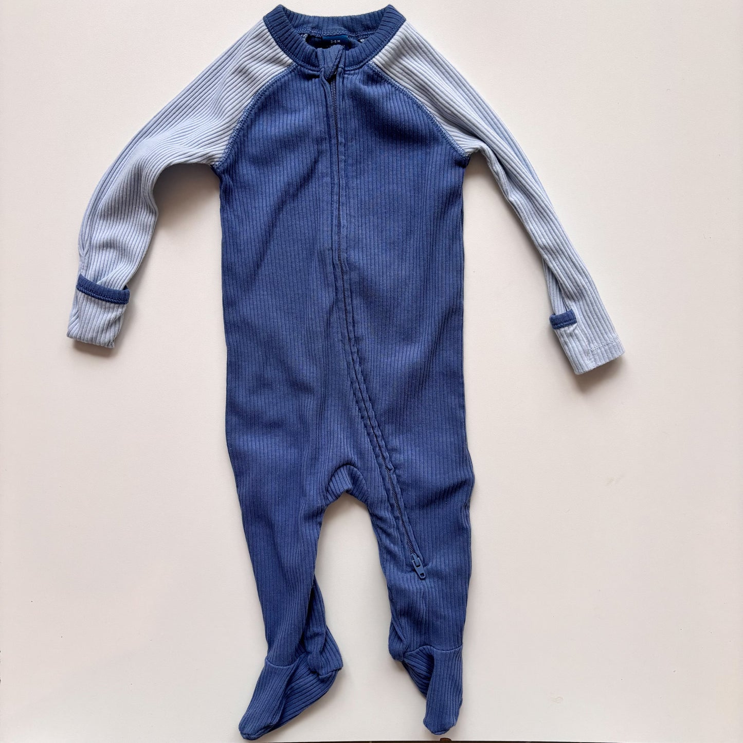Blue Ribbed Sleeper (3-6M)