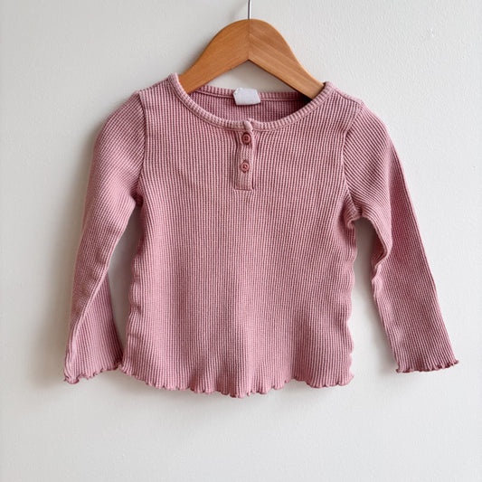 Pink Waffle Shirt  (3T)